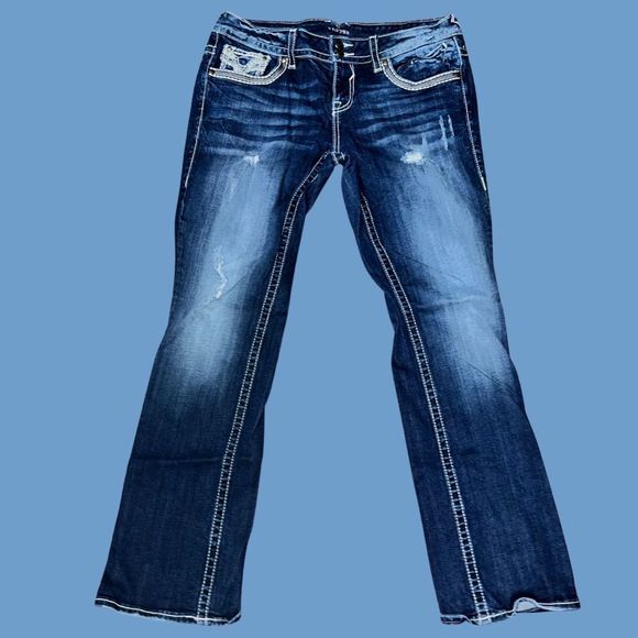 Vigoss Chelsea Slim Bootcut Mid Rise Jeans Size 11/12 34x30 - Picture 2 of 5